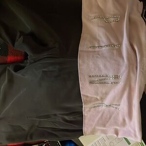 PINK Victoria's Secret Black and Pink Leggings